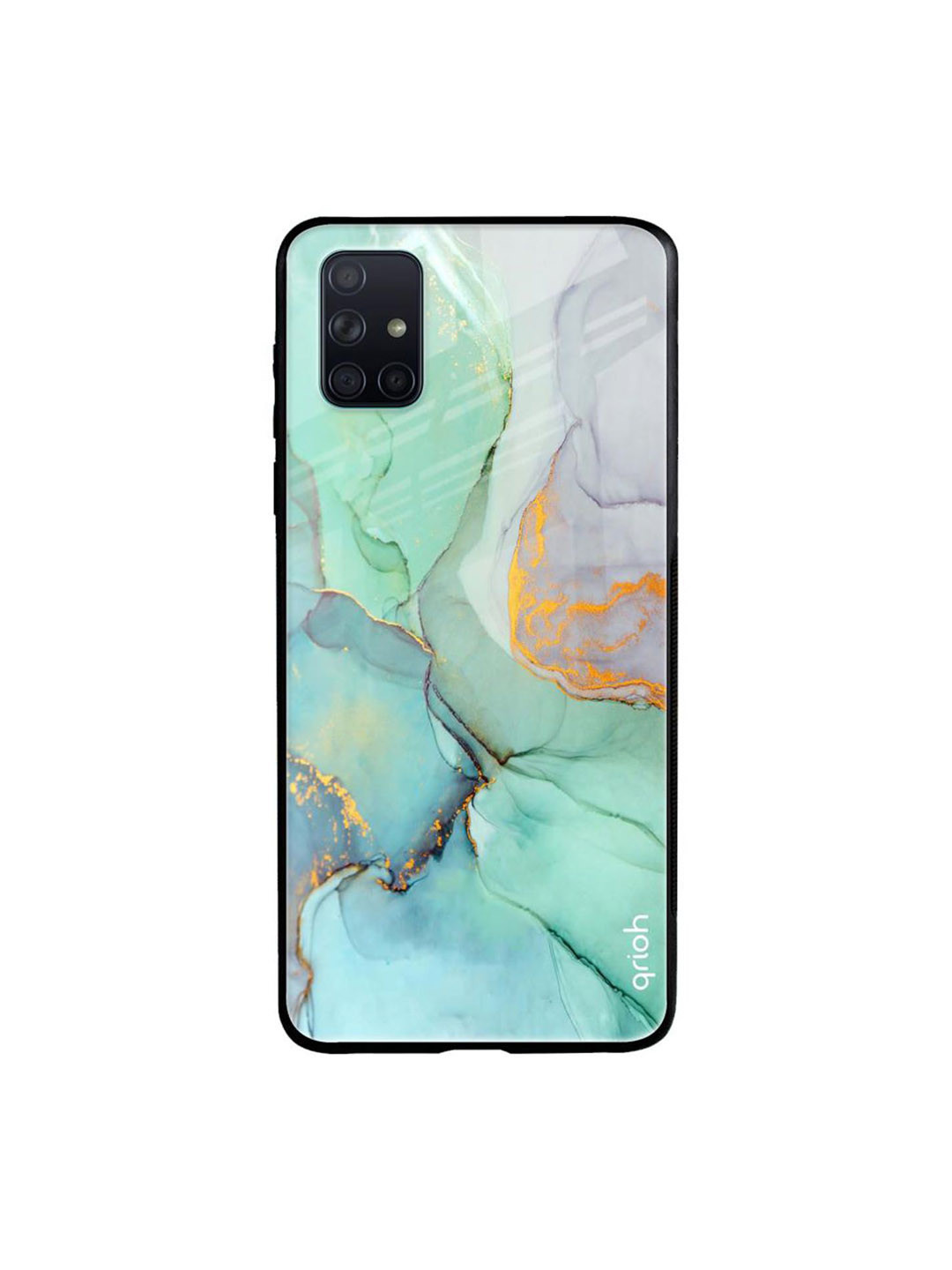 

QRIOH Abstract Printed Samsung Galaxy A51 Back Case Mobile Accessories, Green