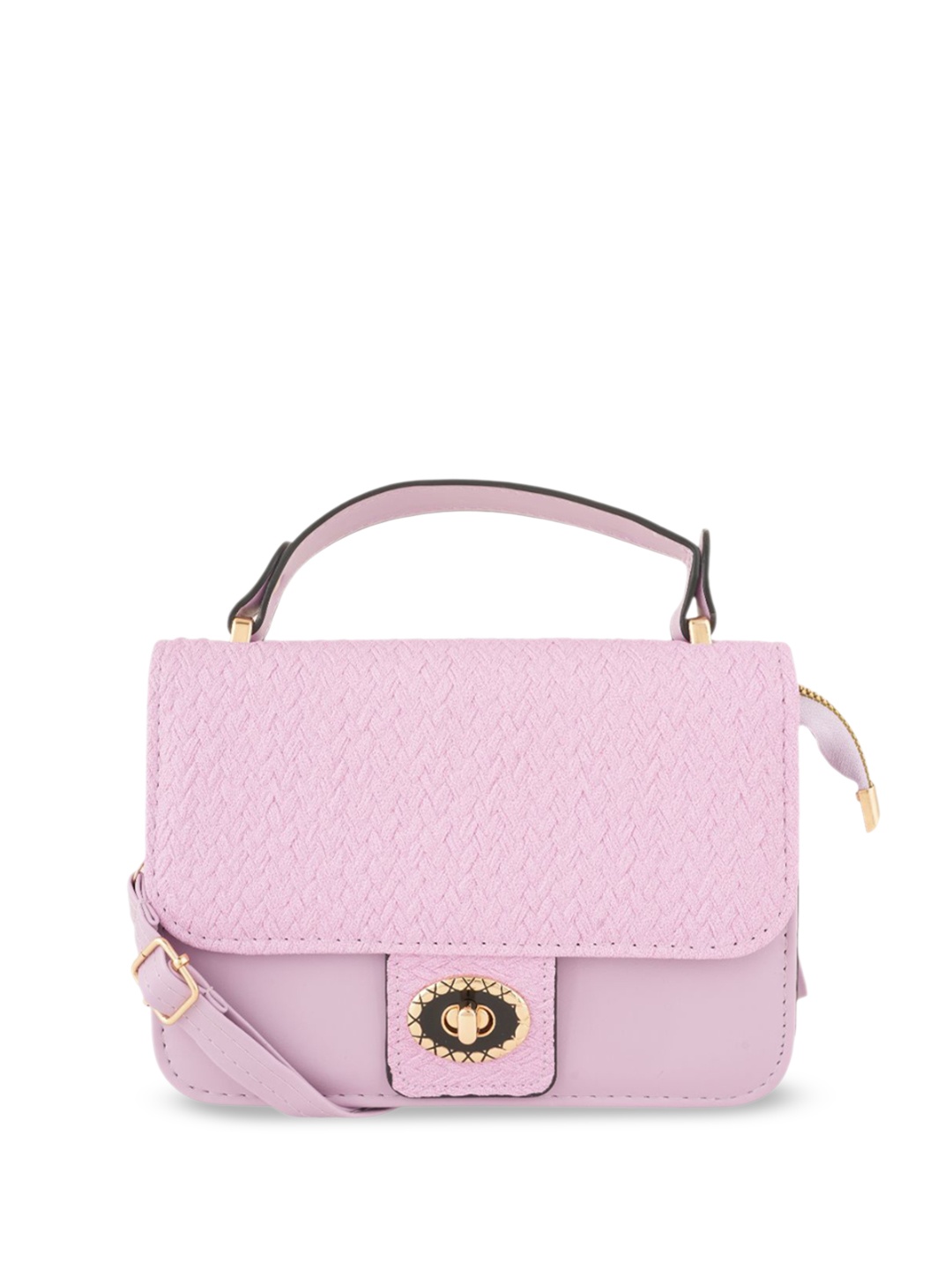 

Flingo Textured PU Bucket Handheld Bag, Pink
