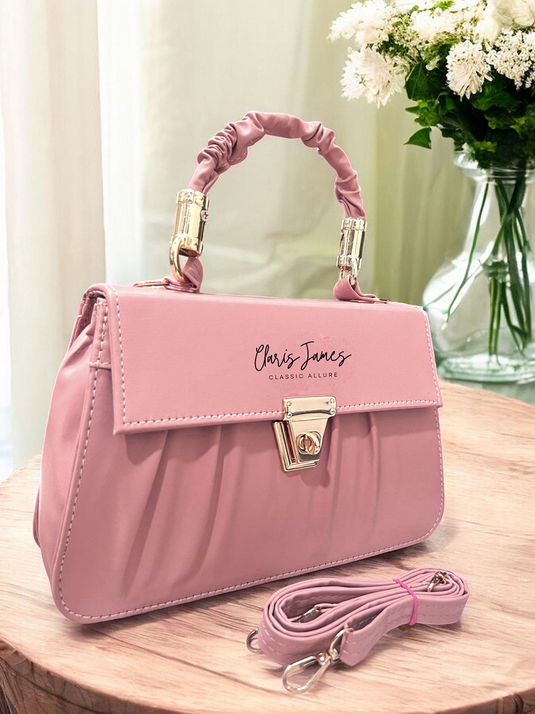 

CLARIS JAMES PU Sling Bag, Pink