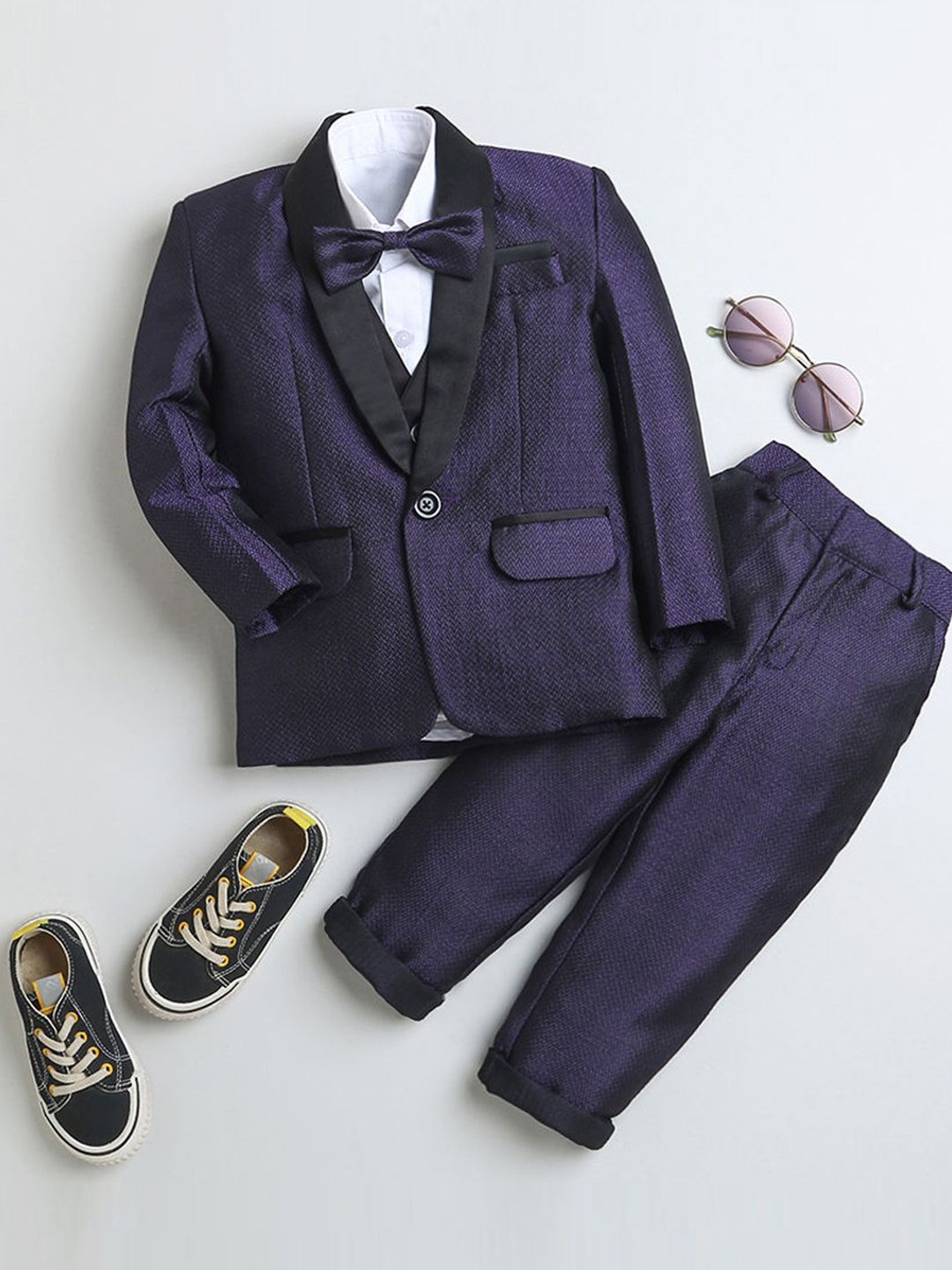

BAESD Self Design 4-Piece Party Suit, Purple