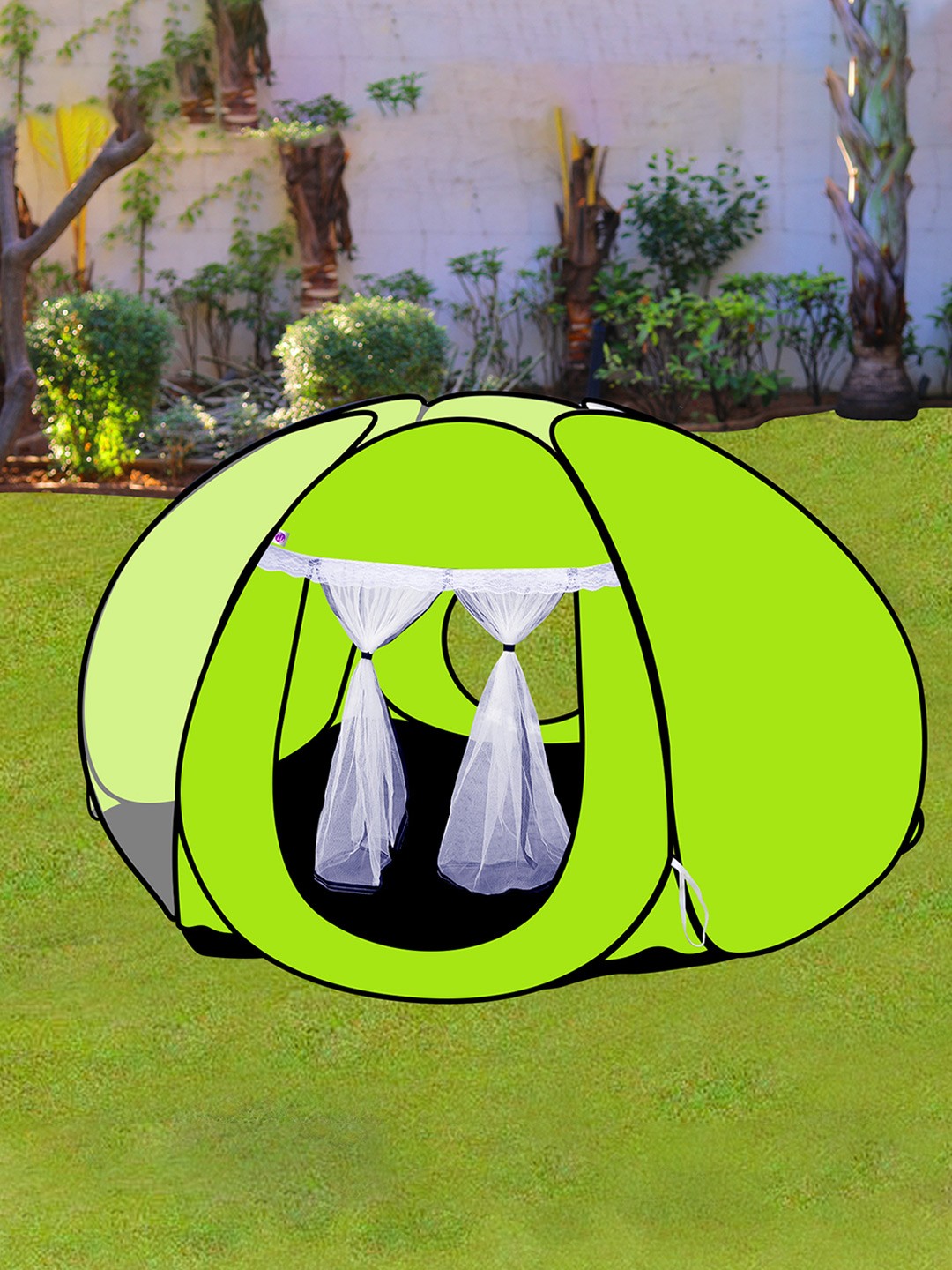 

Silver Shine Kids Patterned Foldable Tent, Green