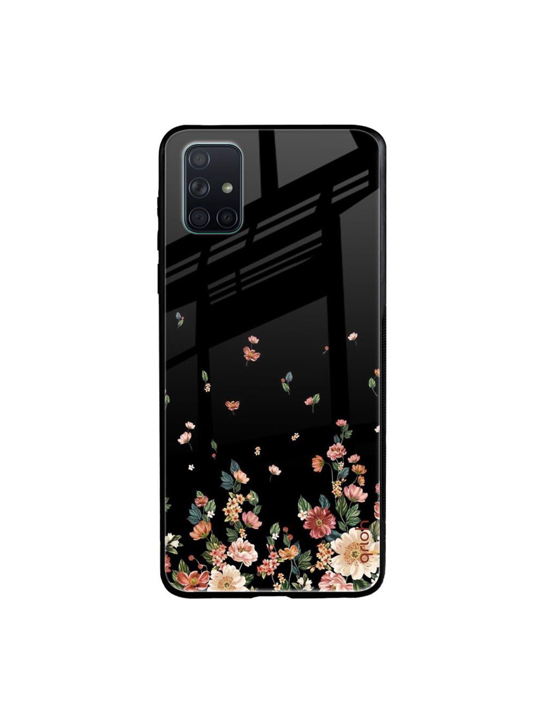 

QRIOH Floral Printed Samsung Galaxy A51 Back Case Mobile Accessories, Black