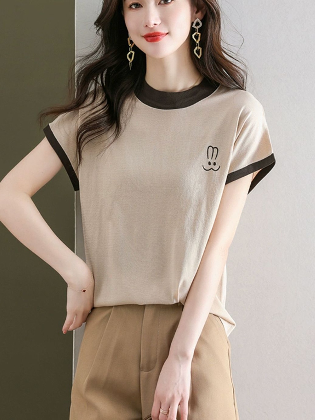 

StyleCast Women T-shirt, Cream