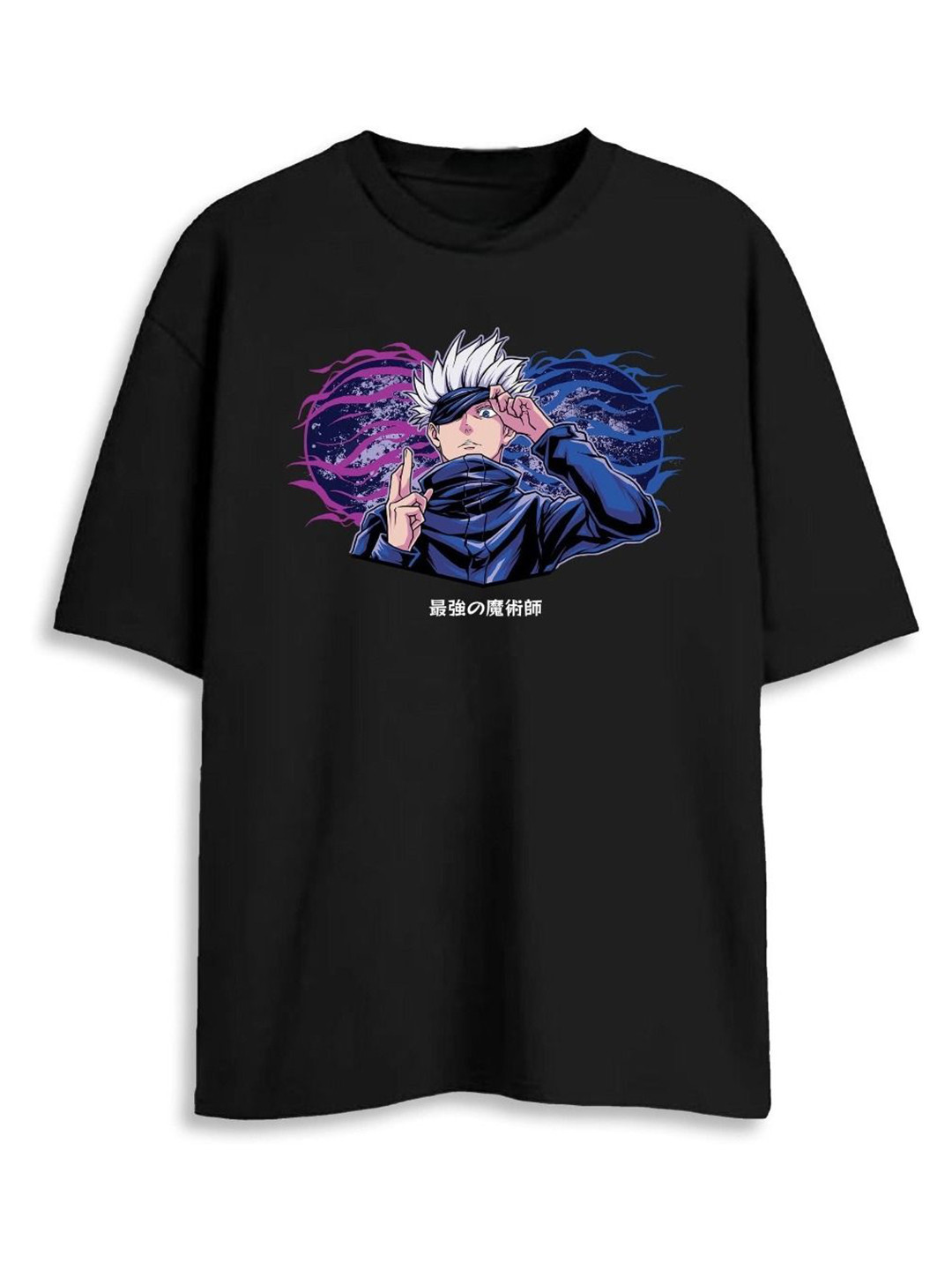 

zentik Men Printed Abzorb Raw Edge T-shirt, Black