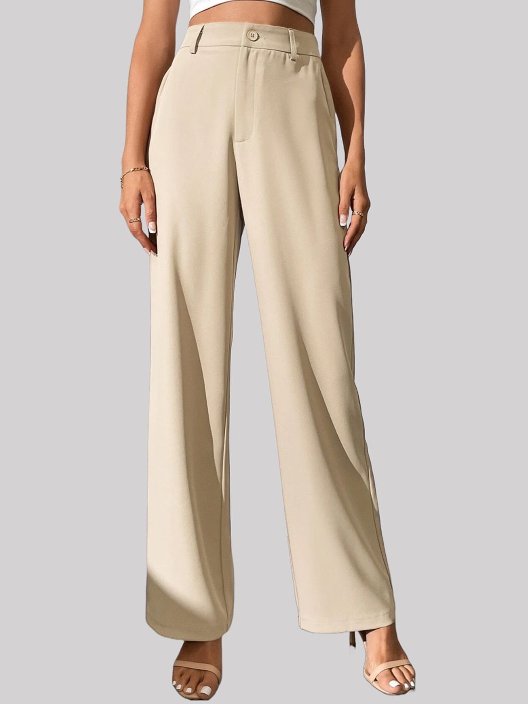 

Chemistry Women Custom High-Rise Trousers, Beige