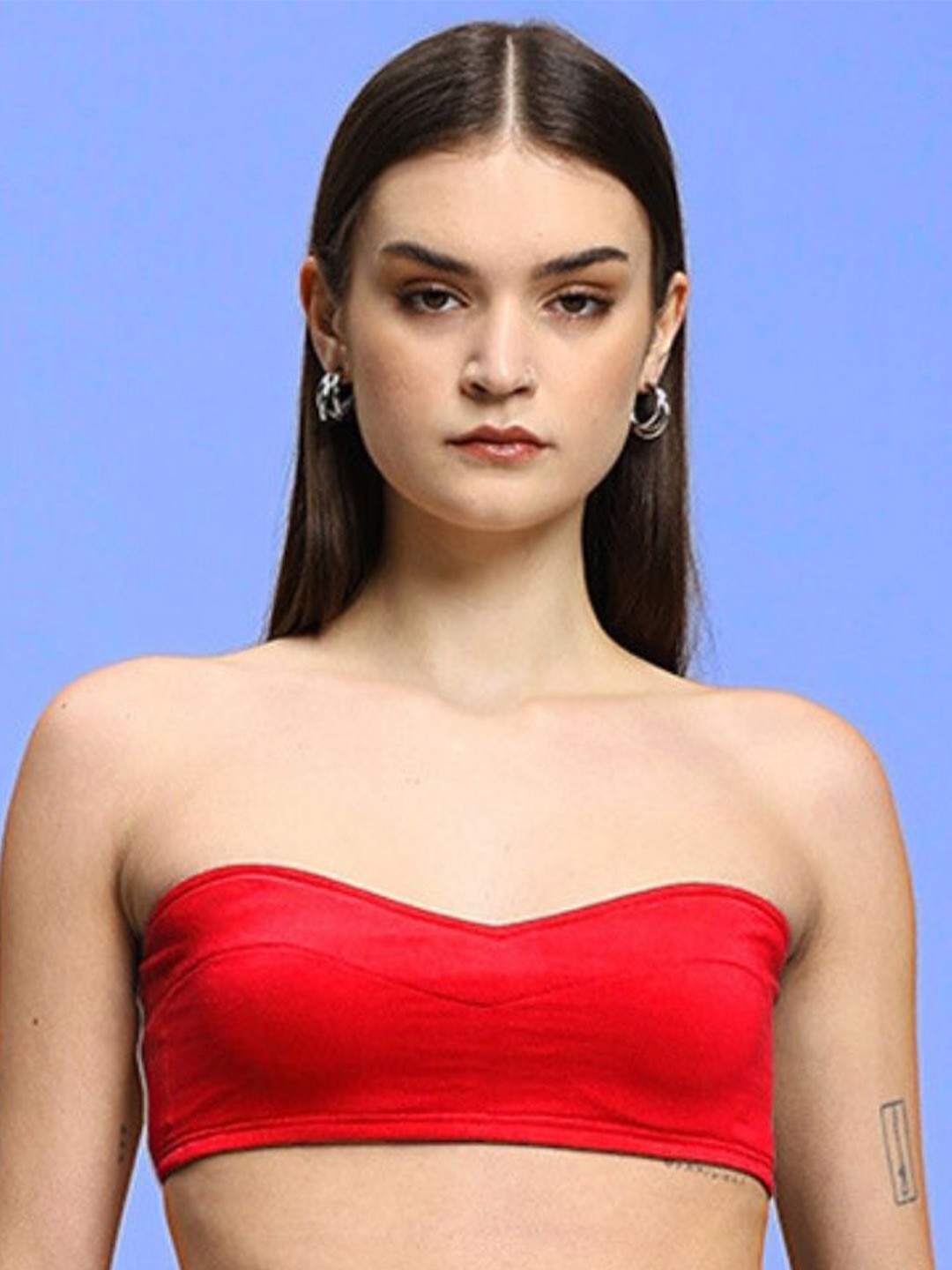 

WEARDUDS Cotton Tube Top, Red