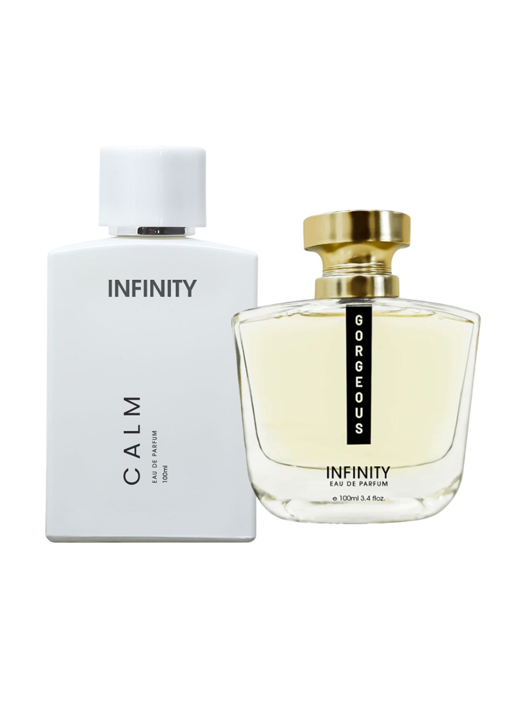 

Infinity Set Of 2 Gorgeous And Calm Eau De Parfum - 100 ml Each, Transparent