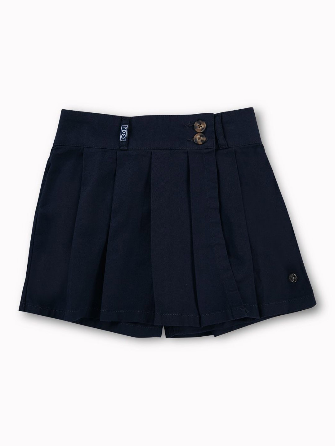 

Gini and Jony Girls Pure Cotton Pleated Mini Skort, Navy blue