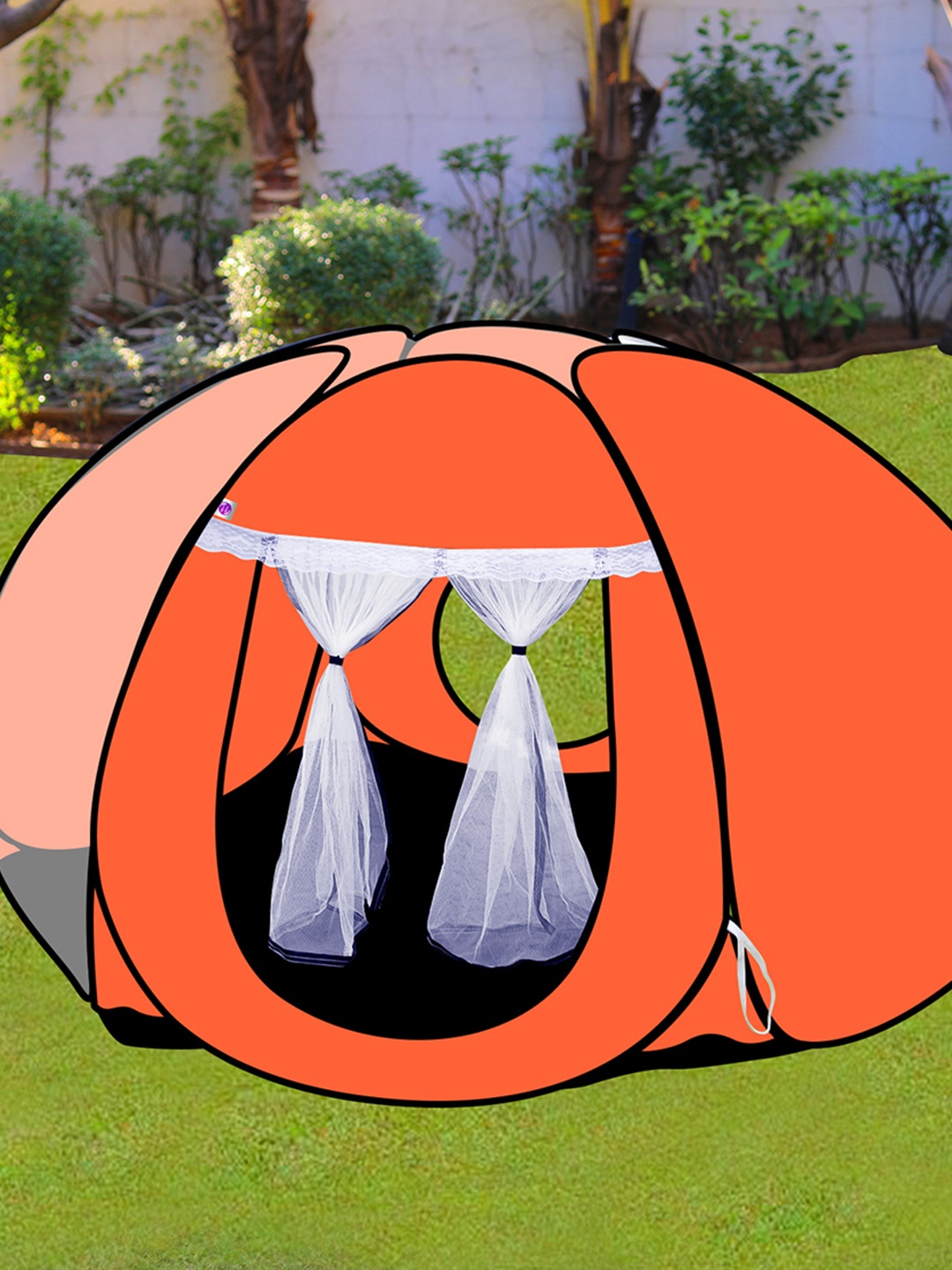 

Silver Shine Kids Patterned Foldable Tent, Orange
