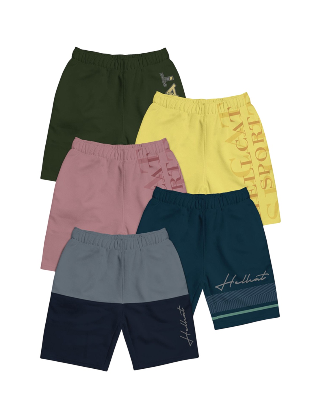 

HELLCAT Boys Typography Printed Shorts, Blue