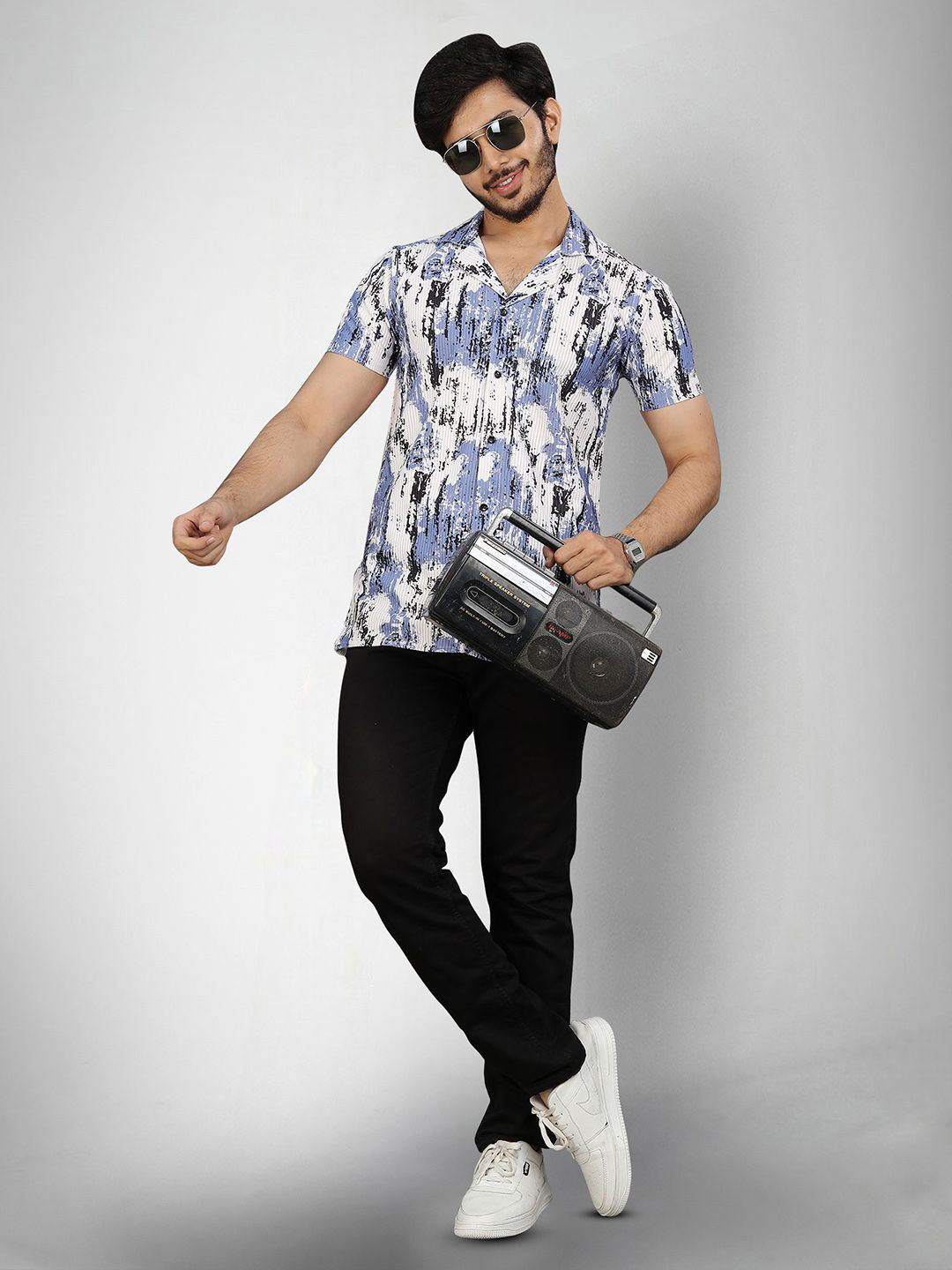 

Moda Rapido Men Original Opaque Printed Casual Shirt, Multi