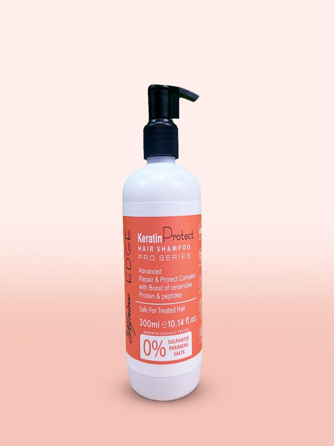 

Hi9 Edge Keratin Protect With Ceramides & Protein Color & Heat Protection Shampoo - 300 ml, White