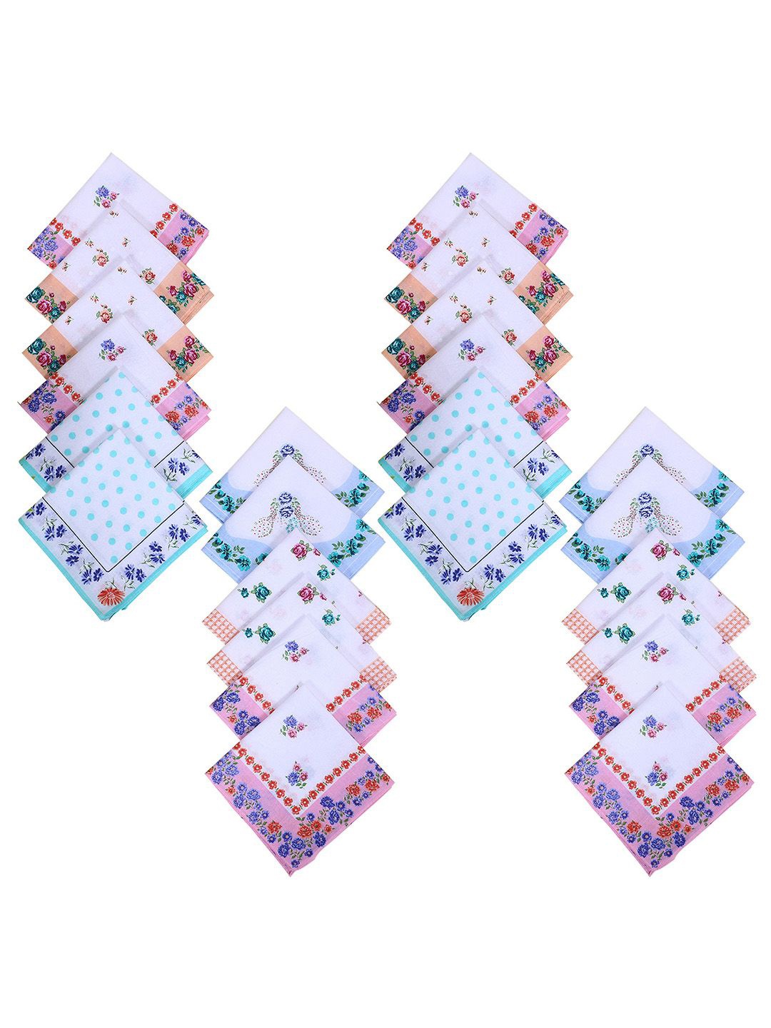 

Kuber Industries 24-Pcs Printed Cotton Handkerchief, Purple