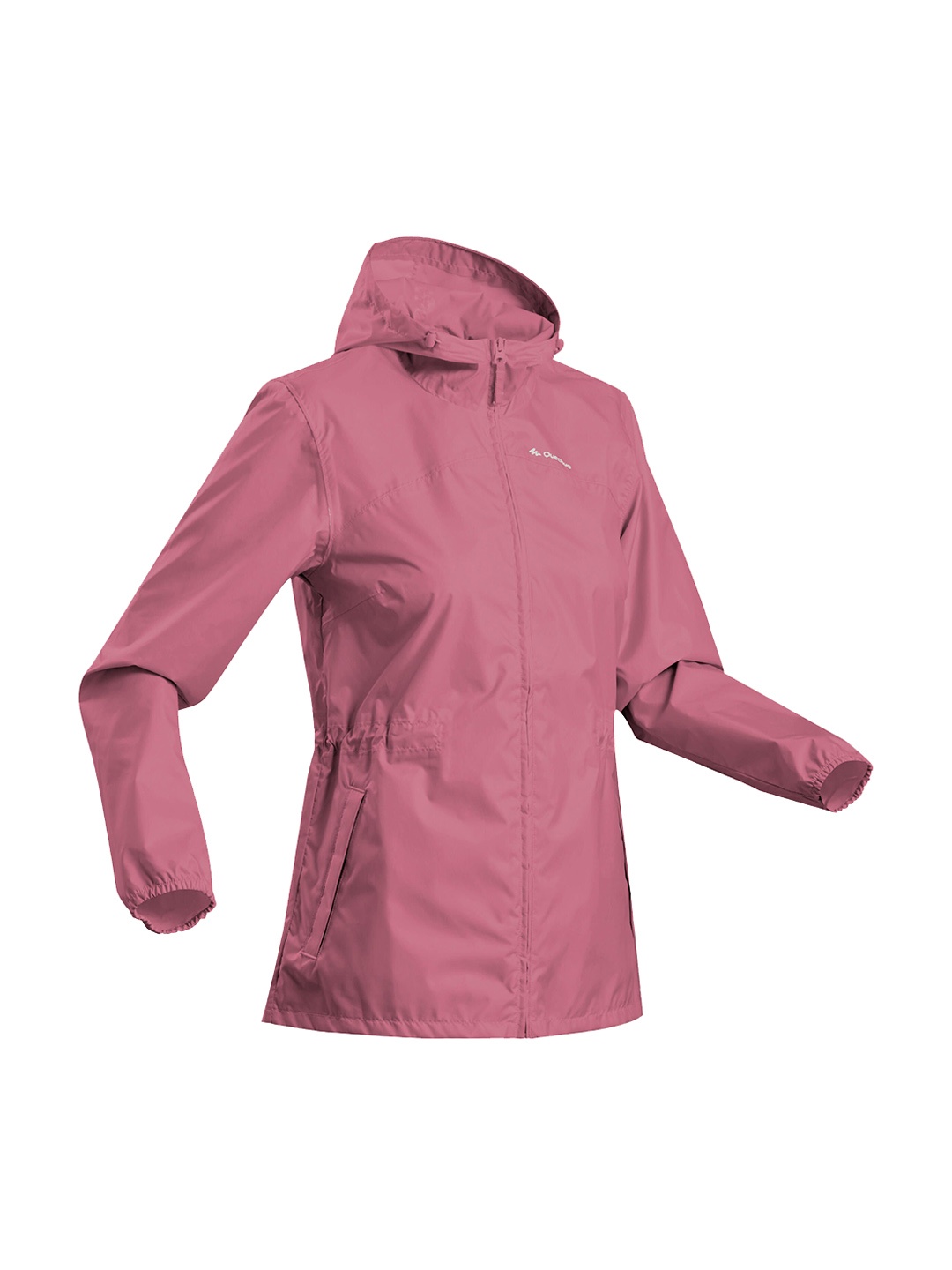 

Quechua By Decathlon Womens Windproof and Water-repellent Hiking Jacket - Raincut Full Zip, Pink