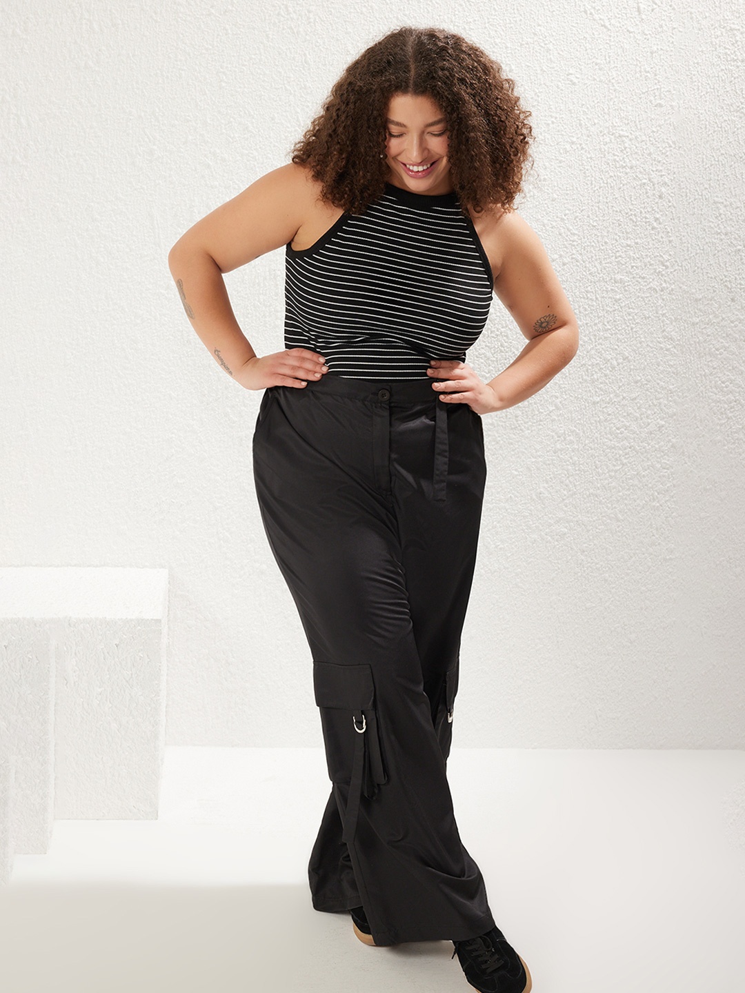 

Trendyol Striped Tank Top, Black