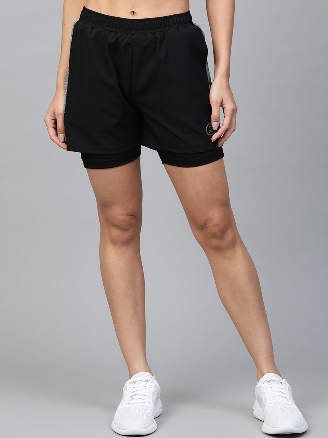 

CHKOKKO Women Running Sports Shorts, Grey