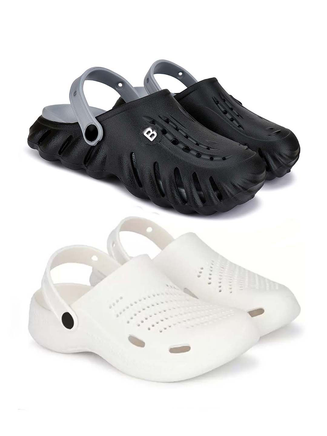 

BERSACHE Men Clogs, White