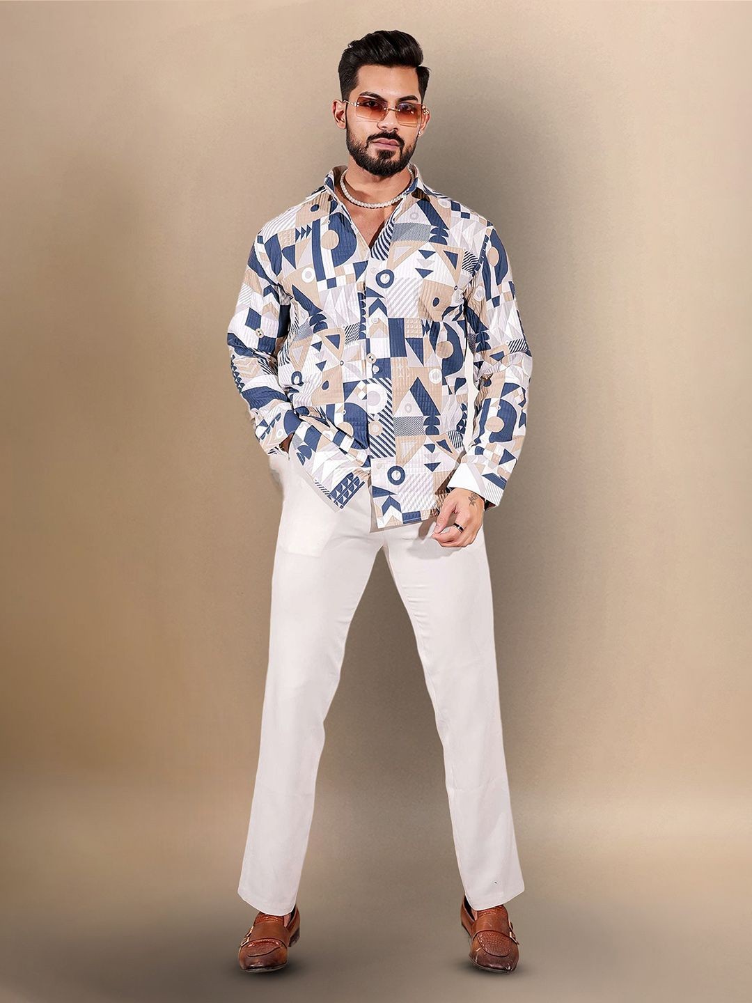 

Moda Rapido Men Original Opaque Printed Casual Shirt, Multi