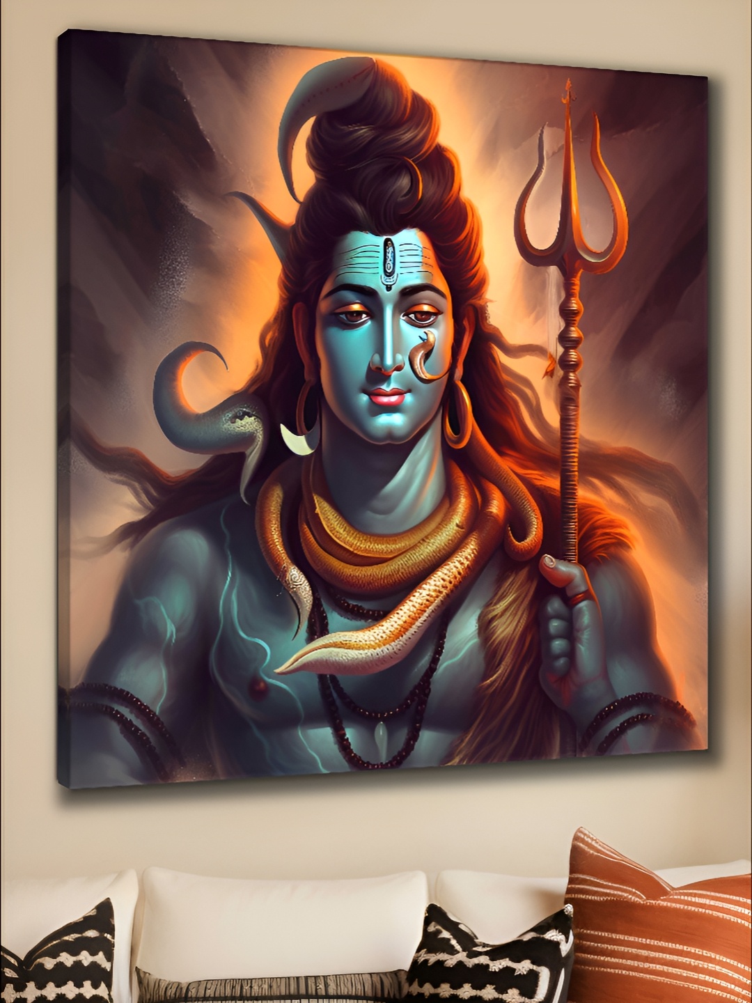 

Myntra Elegant Homes Grey & Brown 1 Piece Canvas Religious Wall Paintings
