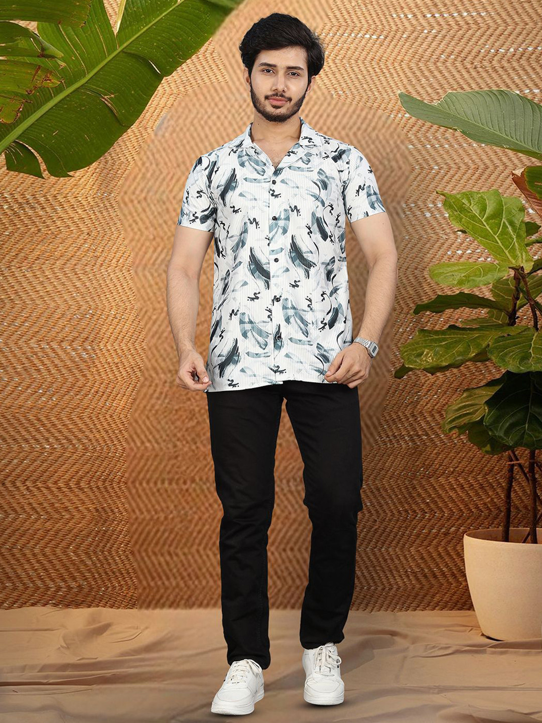 

Moda Rapido Men Original Opaque Printed Casual Shirt, Multi