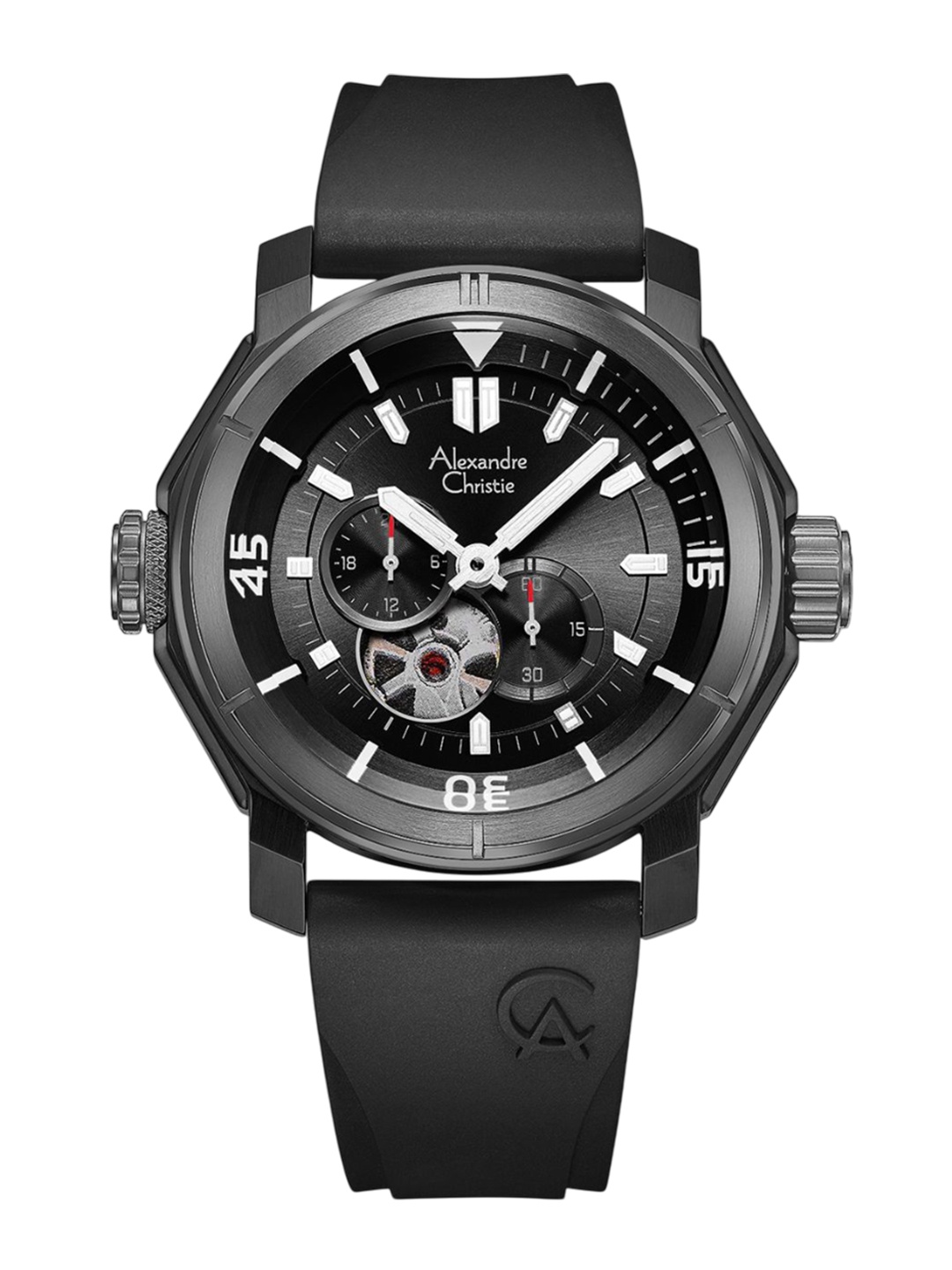 

Alexandre Christie Men Dial & Straps Analogue Automatic Watch 6565MAREPBA, Black