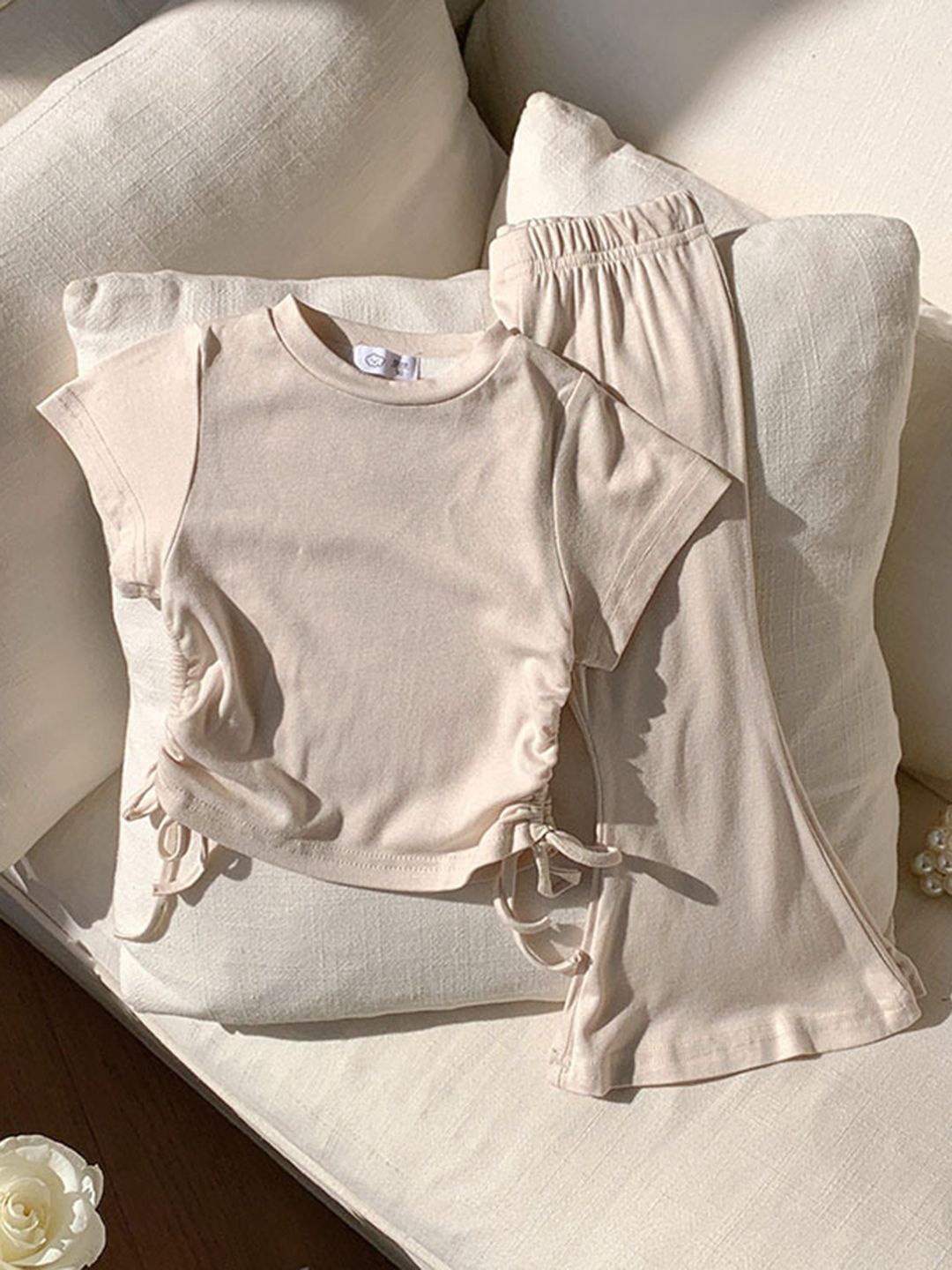

YK Girls Top With Trousers, Grey