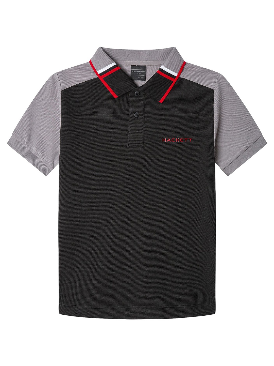 

HACKETT LONDON Boys Polo Collar T-shirt, Black