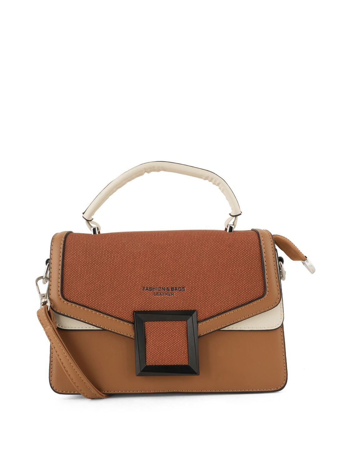 

Flingo PU Structured Handheld Bag, Brown