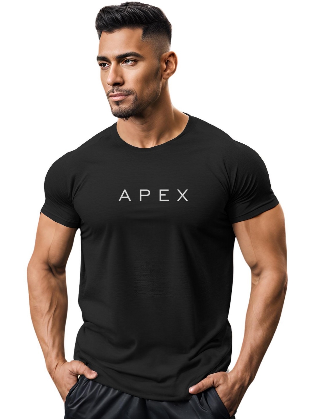 

3Colors Men Moisture Wicking Pockets T-shirt, Black