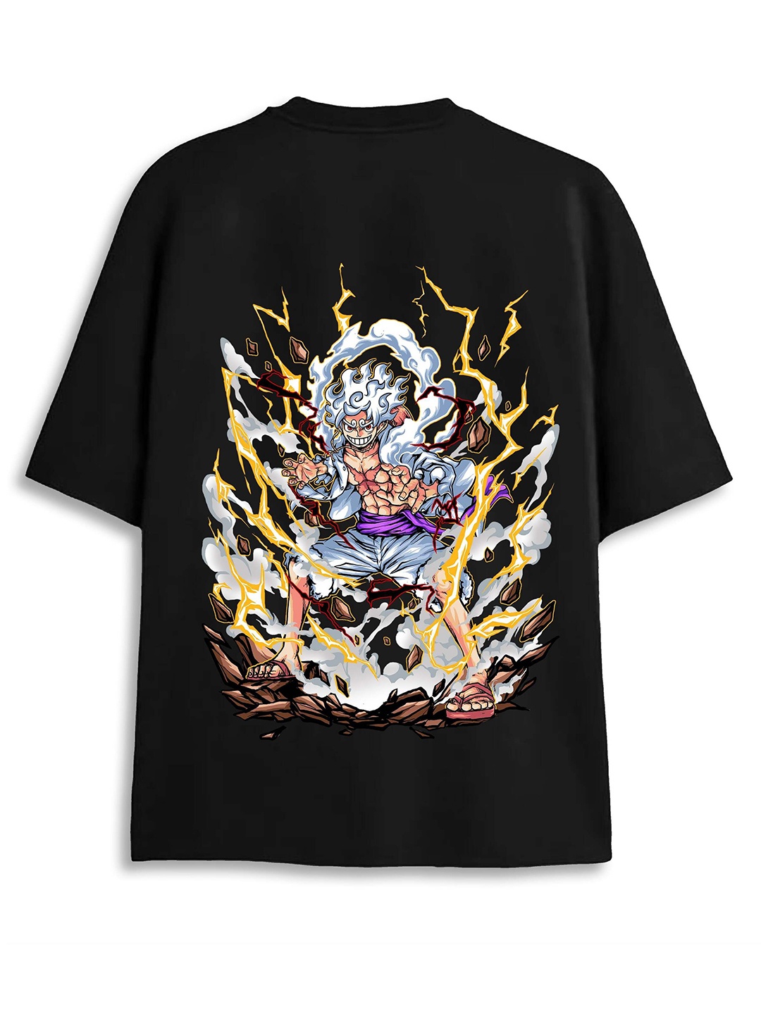 

ZEN1 FASHION Men Printed Abzorb Raw Edge T-shirt, Black