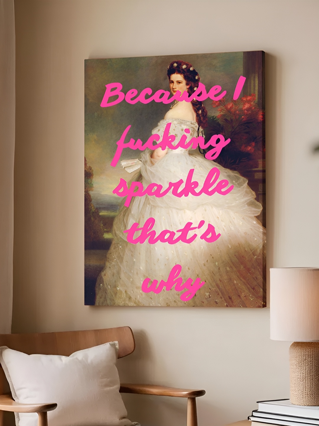 

Myntra Elegant Homes White & Pink 1 Piece Canvas Other Wall Paintings