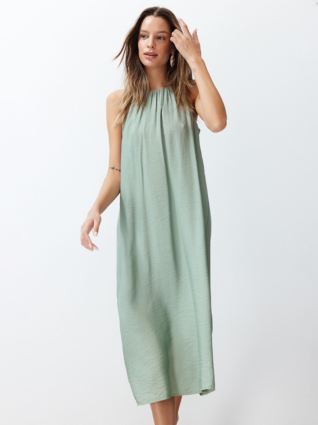 

Trendyol A-Line Midi Dress, Na