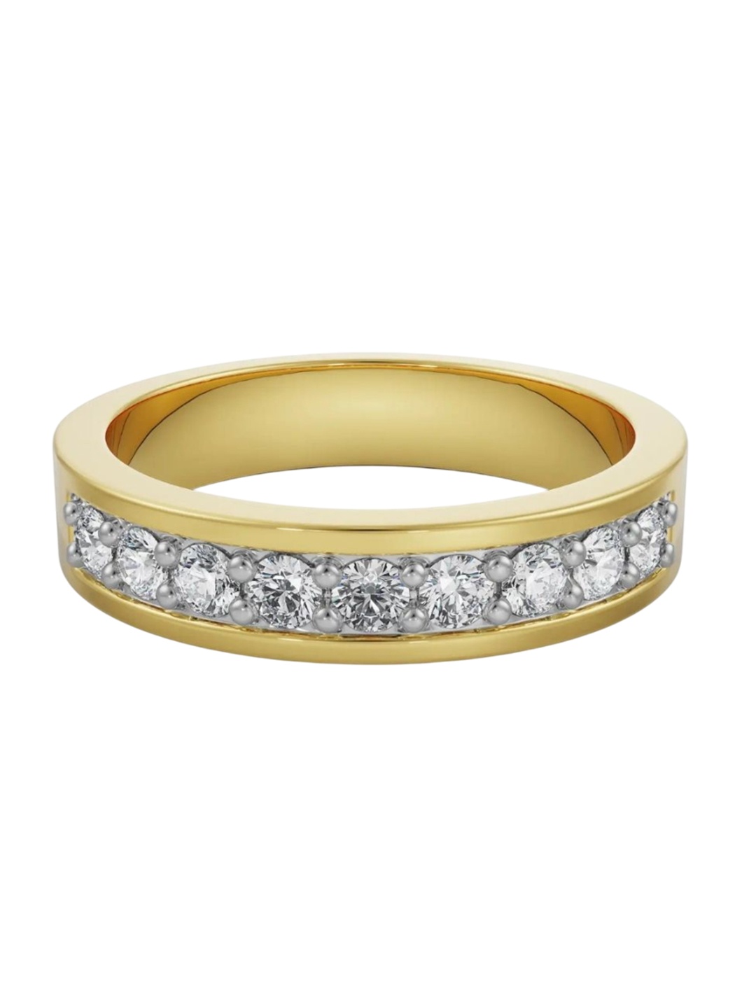 

Emori Sleek Row Diamond Band, Yellow