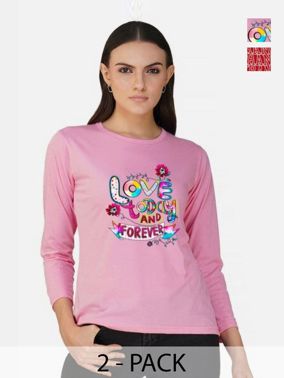 

Metronaut Women 2 Printed Bio Finish T-shirt, Pink