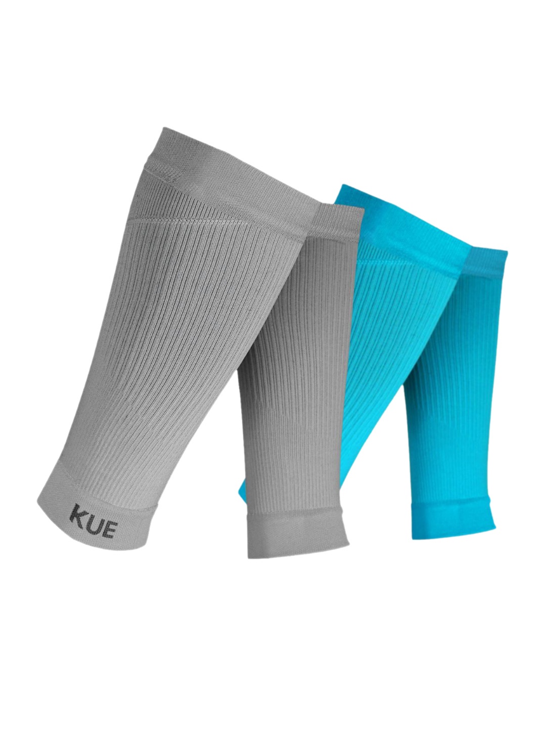 

KUE Pack Of 2 Calf Support Sports Sleeve, Grey