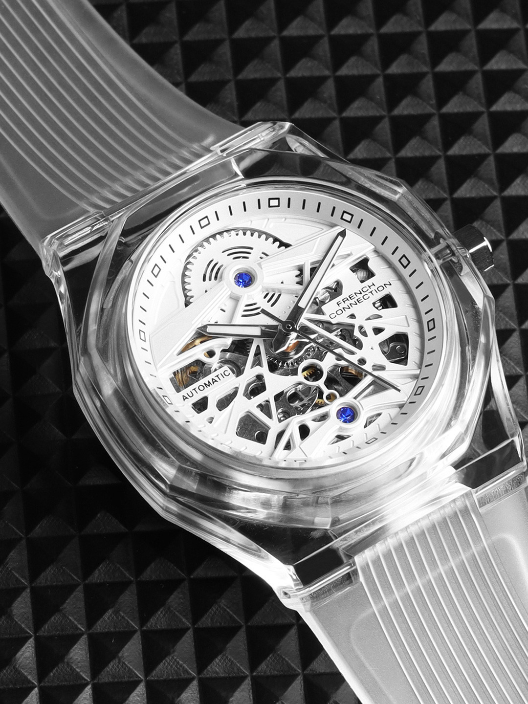 

French Connection Men Skeleton Dial & Straps Analogue Automatic Watch FCA09-3, White