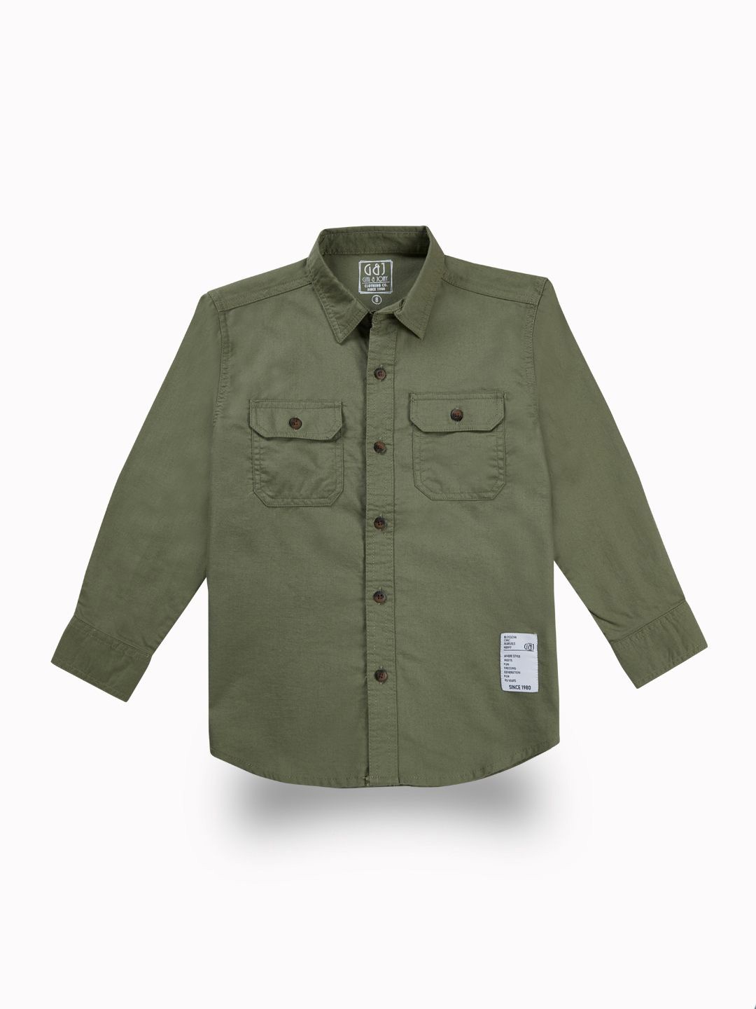 

Gini and Jony Boys Comfort Opaque Printed Casual Shirt, Green