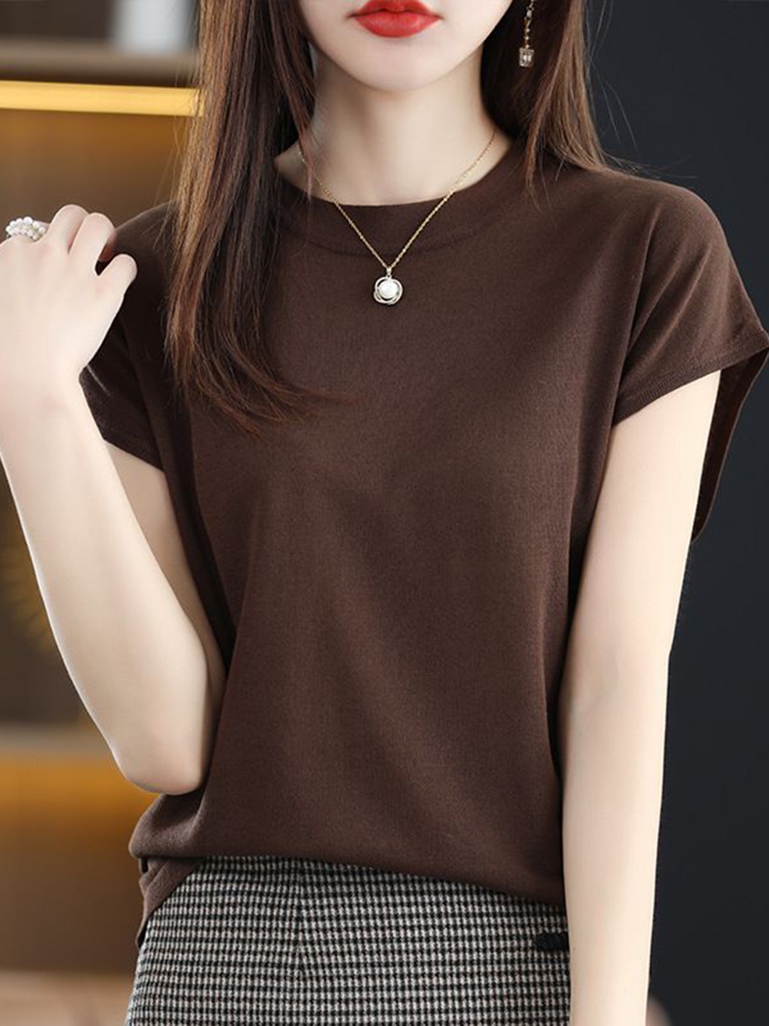 

StyleCast Women T-shirt, Brown