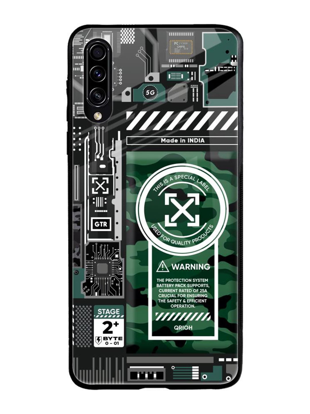 

QRIOH Typography Printed Samsung Galaxy A50s Back Case Mobile Accessories, Black