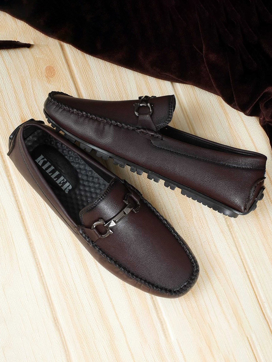 

Killer Men Textured Loafers, Brown