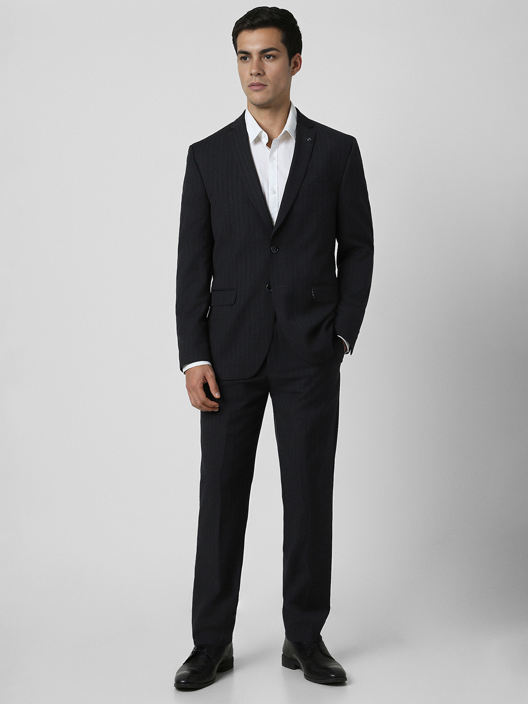 

Van Heusen Self Design Slim-Fit Two-Piece Suit, Black