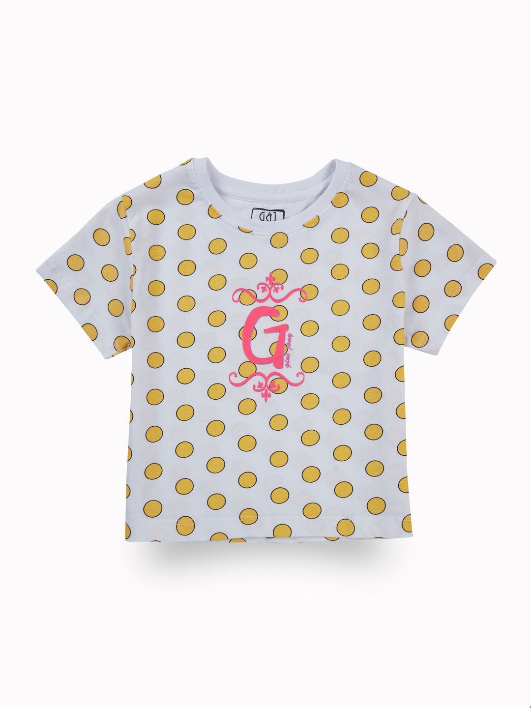 

Gini and Jony Polka Dot Print Cotton Crop Top, Yellow