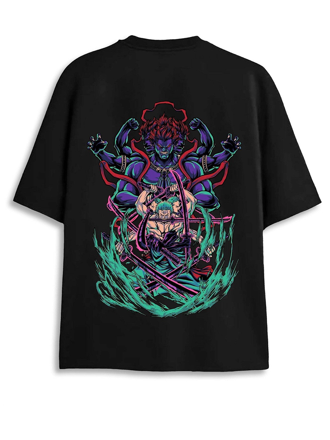 

ZEN1 FASHION Men Printed Abzorb Raw Edge T-shirt, Black