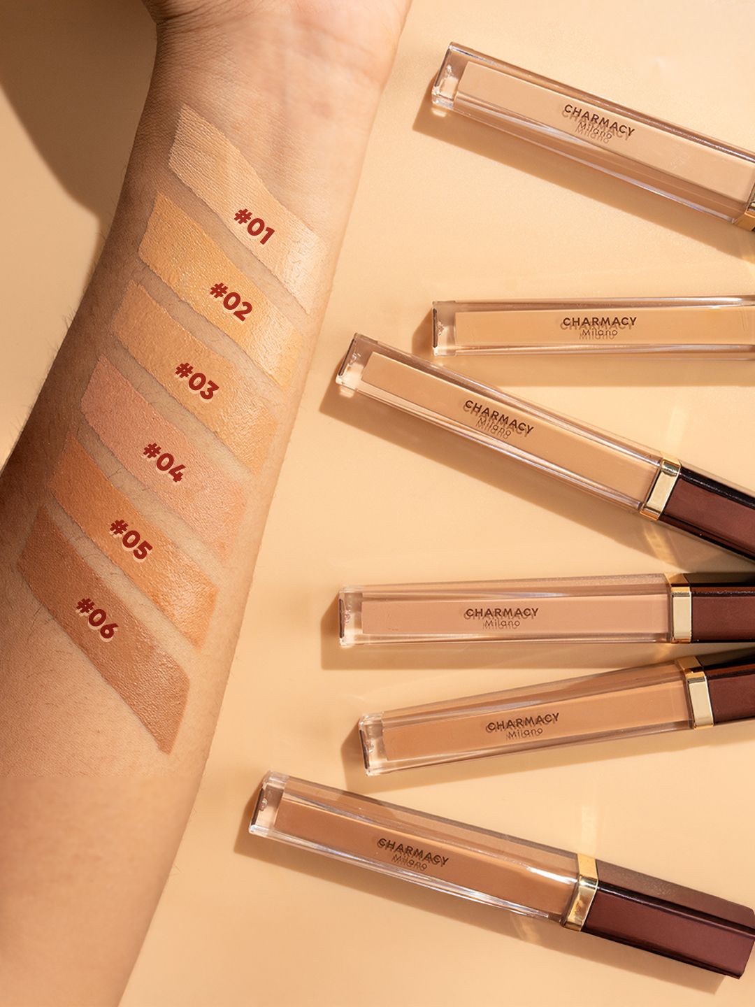 

Charmacy Milano CMC Long Lasting Concealer With Jojoba Oil - 7 ml - C 04, Beige