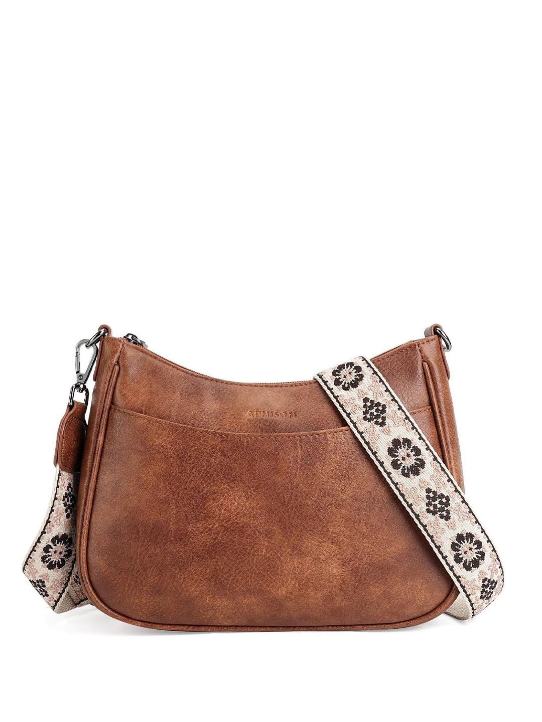 

ITALISH Animal Textured PU Bucket Sling Bag, Brown