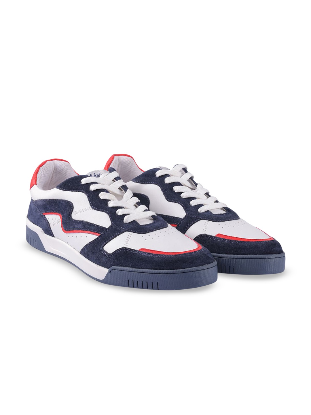 

Caldri Men Leather Sneakers, Navy blue