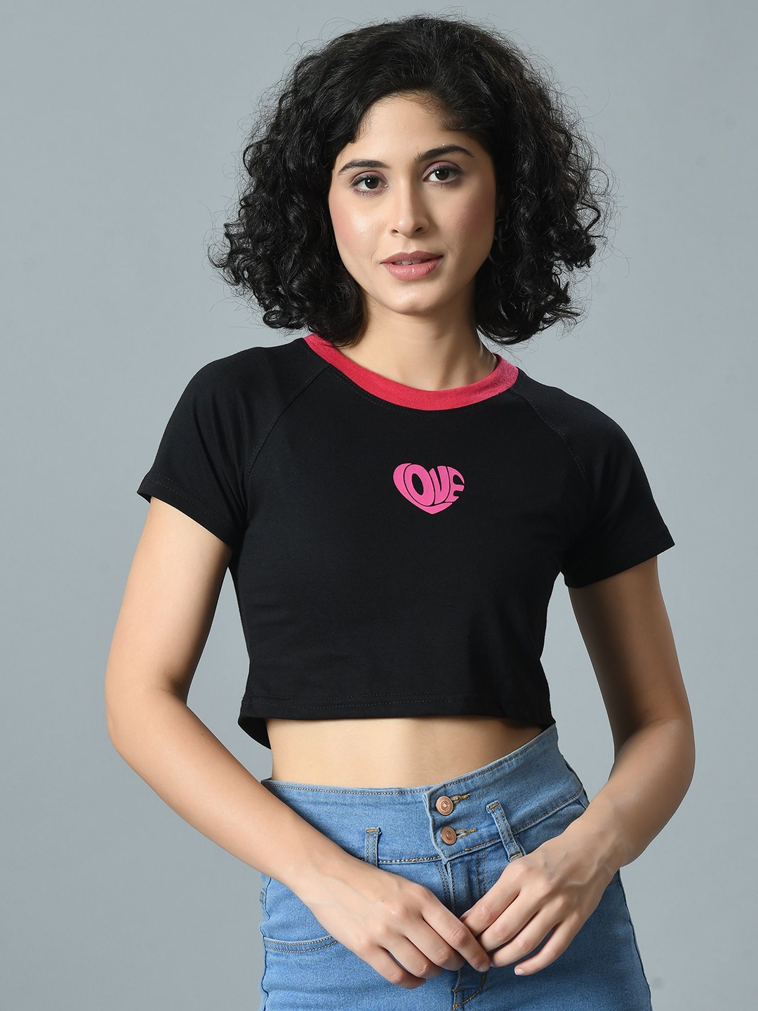 

CORSICA Women Typography Printed Bio Finish Slim Fit T-shirt, Black