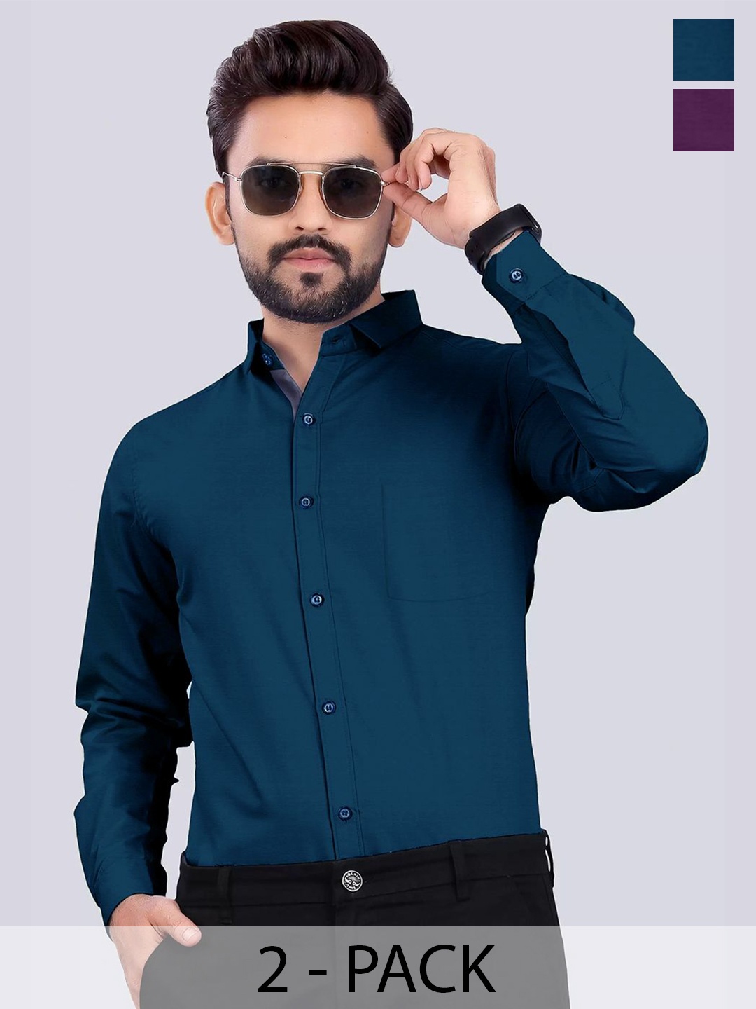 

Moda Rapido Men Standard Opaque Formal Shirt, Multi