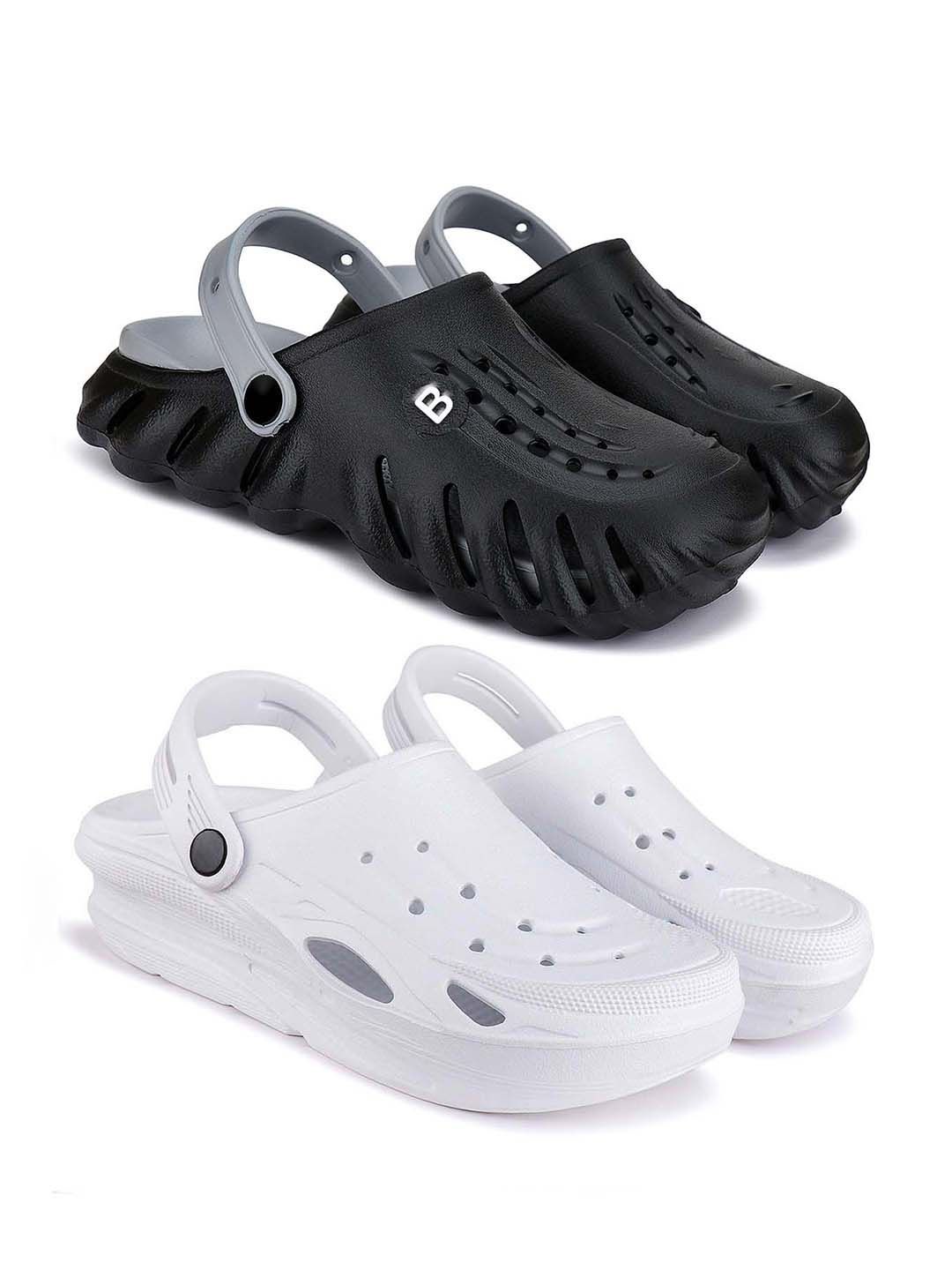 

BERSACHE Men Clogs, White