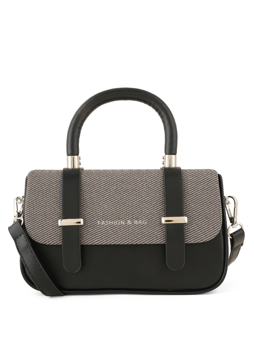 

Flingo PU Structured Handheld Bag, Black